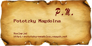 Pototzky Magdolna névjegykártya